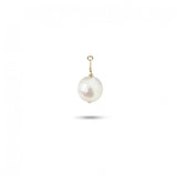 Rainbow 0,5 cm 10K Gold Earring-Pendant w. Pearl