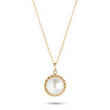 Dome 10K Guld Vedhæng m. Perle