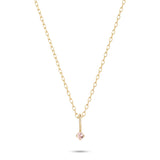 Rainbow Pink 10K Gold Pendant w. Tourmaline