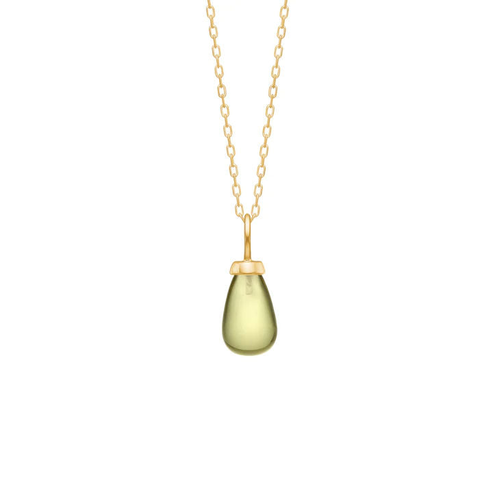 Lemon 10K Gold Pendant w. Quartz
