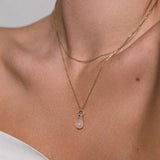 10K Gold Pendant w. Moonstone