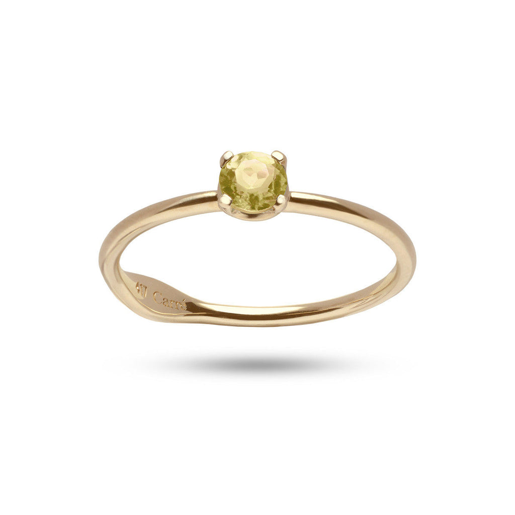 Ring aus 10K Gold I Gelber Citrin