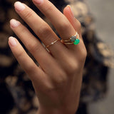 10K Gold Ring w. Chrysoprase