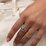 10K Gold Ring w. Chrysoprase