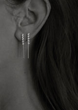 Tennis Drop 18K Gold Earrings w. Lab-Grown Diamonds