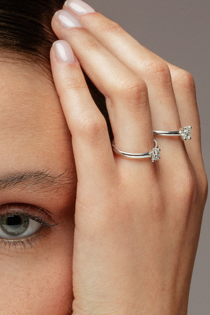 The Only One 0.70ct 18K White Gold Ring w. Lab-Grown Diamond