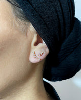 Five Stars Gold Plated Earring w. Zirconia