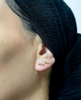 Drei Sterne vergoldete Ohrring mit. Zirkonia