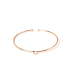 Tiny Cloud 18K Gold or Rosegold Bangle w. Ruby, Sapphires & Tsavorite