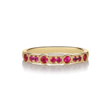 Trine Ji Hot Pink 14K Gold Ring w. Sapphires