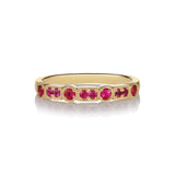 Trine Ji Hot Pink 14K Gold Ring w. Sapphires