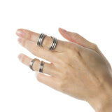 Triple Mini Viper Ring Sølv