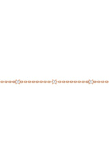 Triple Solitaire Mini 18K Rose Gold Bracelet w. Lab-Grown Diamonds