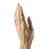 Triple Viper Ring Sølv