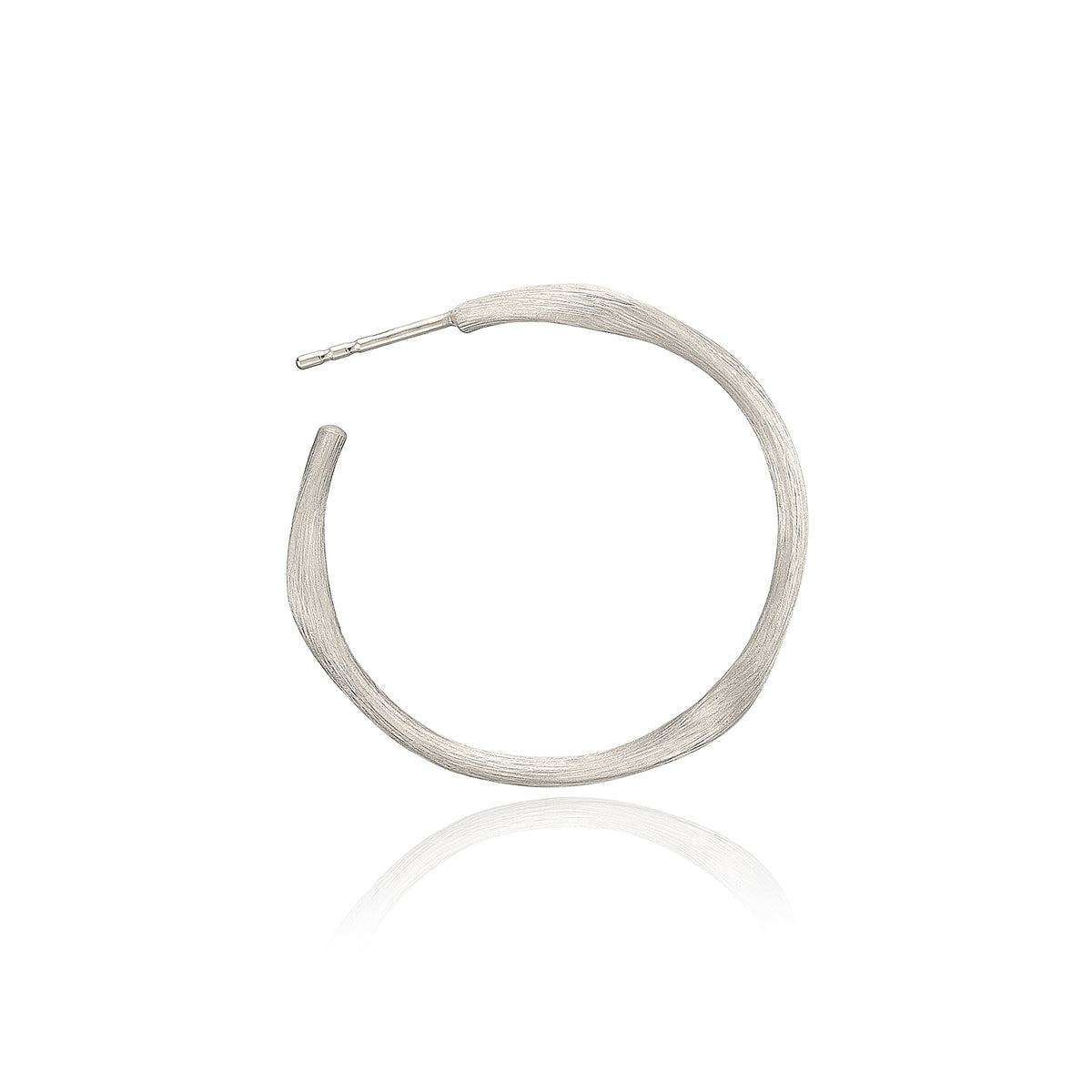 Large Vega Silver Hoops