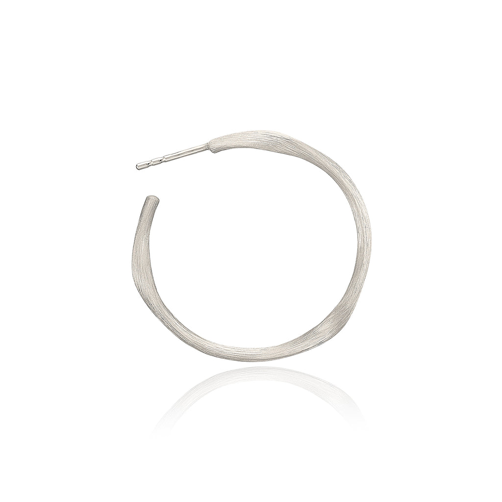 Large Vega Silver Hoops