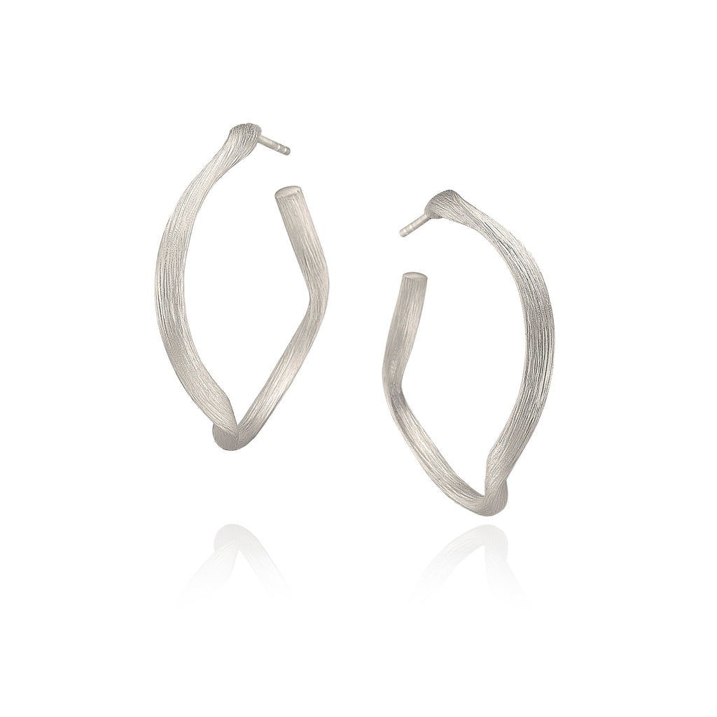 Large Vega Silver Hoops