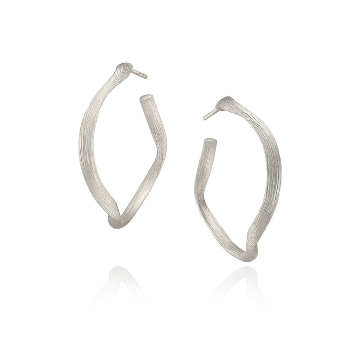 Large Vega Silver Hoops
