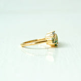 Varnaya Terima 18K Gold Ring w. Sapphires, Tsavorite & Tourmaline