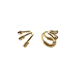 Wire Spine Ear Cuffs Gold Plated
