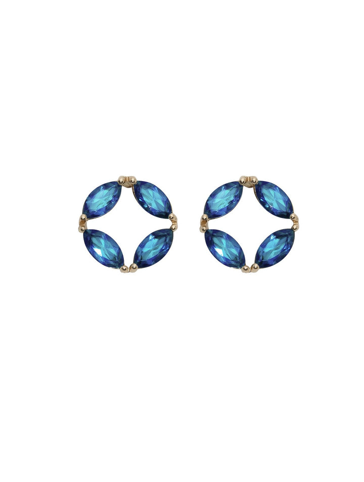 Your Way N°1 18K Gold Studs w. Topaz