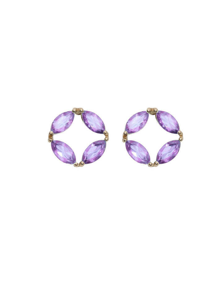 Your Way N°2 18K Gold Studs w. Topaz