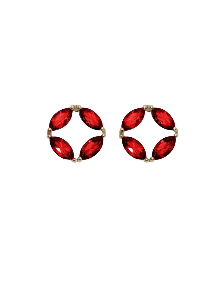 Your Way N°3 18K Gold Studs w. Garnet