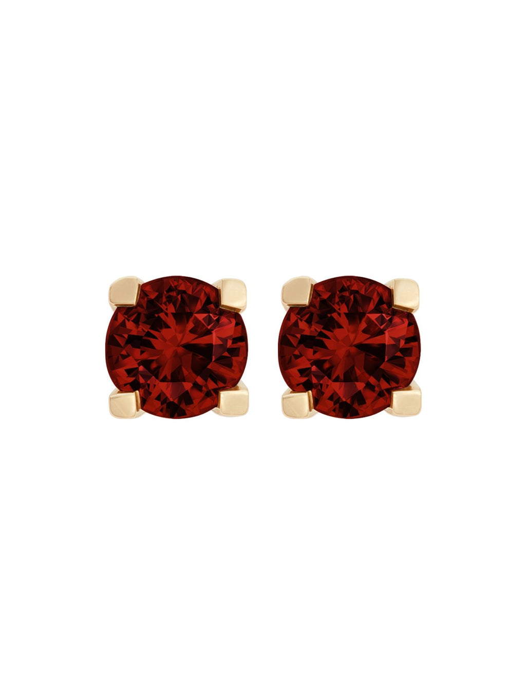 Your Way N°4 18K Gold Studs w. Garnet