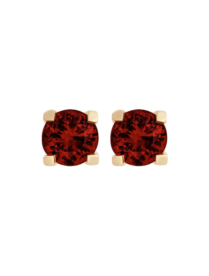 Your Way N°4 18K Gold Studs w. Garnet