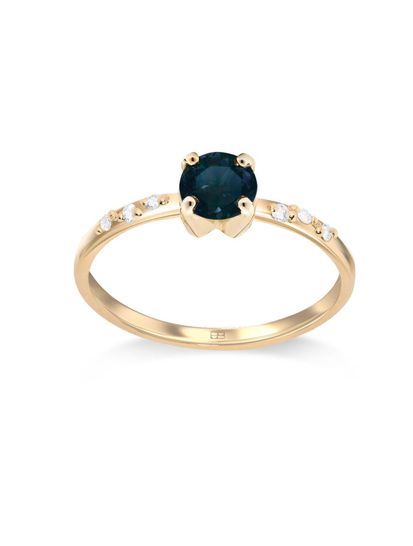 Your Way N°13 18K Gold Ring w. Sapphire & Diamonds