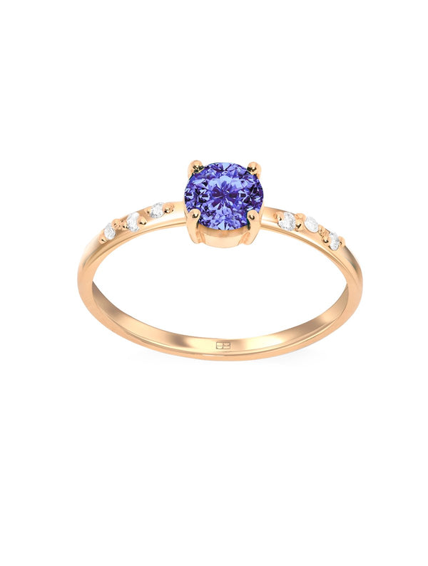 Your Way N°15 18K Gold Ring w. Tanzanite & Diamonds