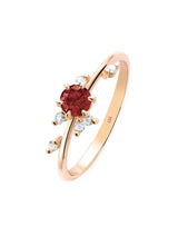 Your Way N°6 18K Gold Ring w. Garnet & Diamonds