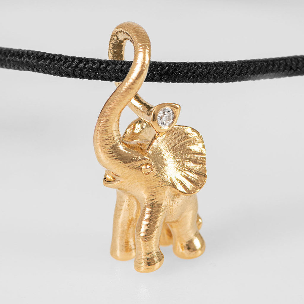 Elephant My Little World 18K Gold Bracelet w. Diamond