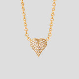 Heart 18K Gold Clasp for Necklace w. Diamonds