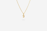 IX Lucky Number 9 Gold Plated Pendant