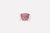 IX Cushion Rhodocross Signet Ring