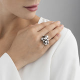 Medium Moonlight Grapes Silver Ring