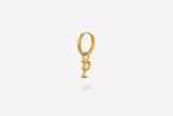 IX P Letter 22K Gold Plated Pendant