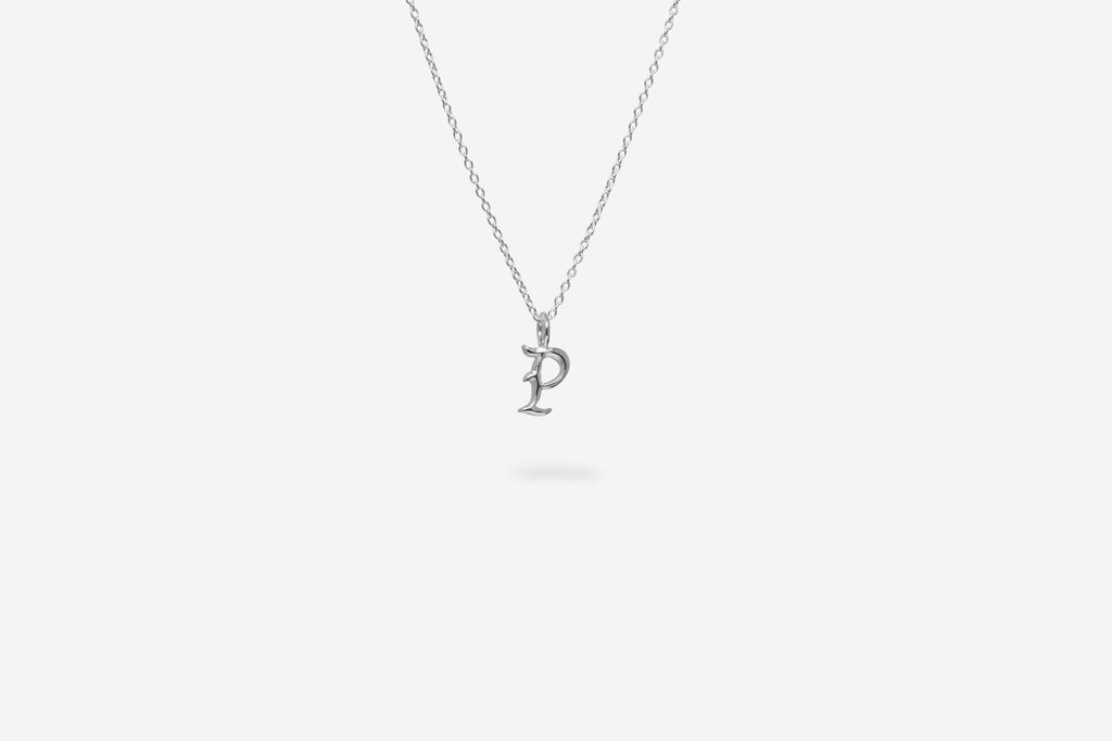 IX P Letter Silver Pendant