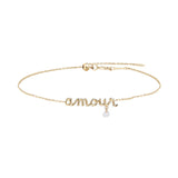 Amour 18K Guld el. Rosaguld Armbånd m. Diamant