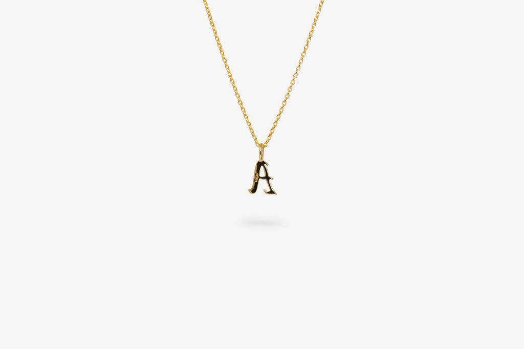 IX A Letter 22K Gold Plated Pendant