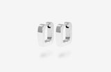 IX Bold Square Silver Hoop