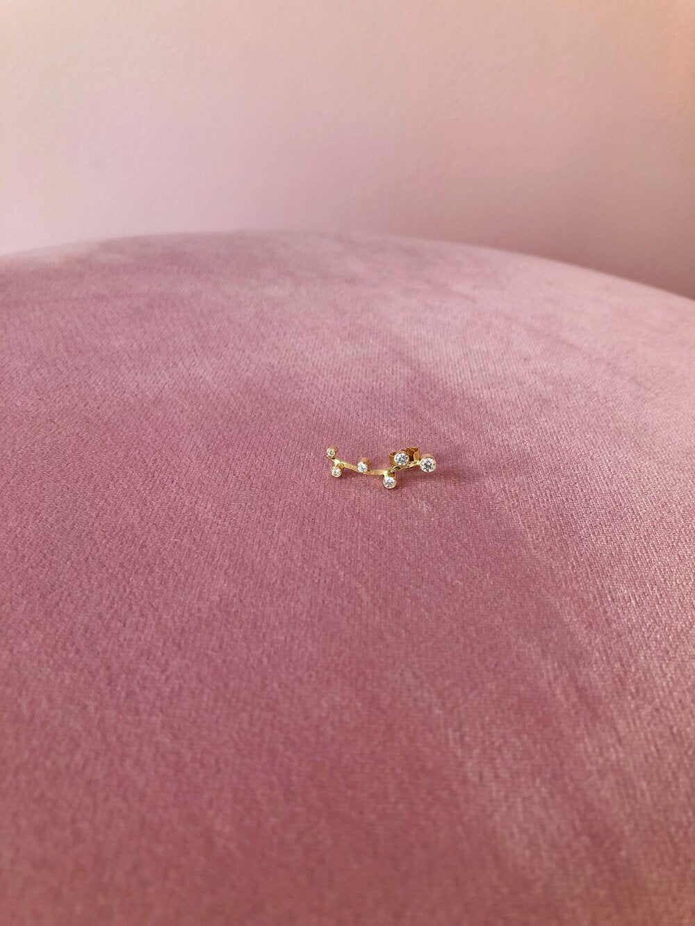 Annie 18K Gold Earstick w. Diamonds