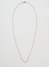 Star Sign Aquarius 18K Gold Necklace w. Diamond