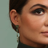 Artesia stern 18k Gold Ohrringe mit. Emeralds