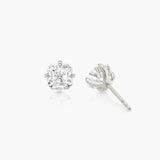 Iconic Asscher 14K Whitegold Studs w. Lab-Grown Diamonds, 0.75 ct.