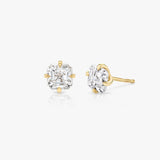 Iconic Asscher 14K Gold Studs w. Lab-Grown Diamonds, 0.75 ct.
