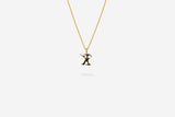 IX K Letter 22K Gold Plated Pendant