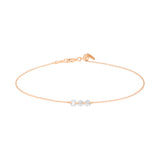 Danaé 18K Gold, Whitegold or Rosegold Bracelet w. 3 Diamonds
