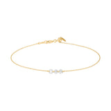 Danaé 18K Gold, Whitegold or Rosegold Bracelet w. 3 Diamonds